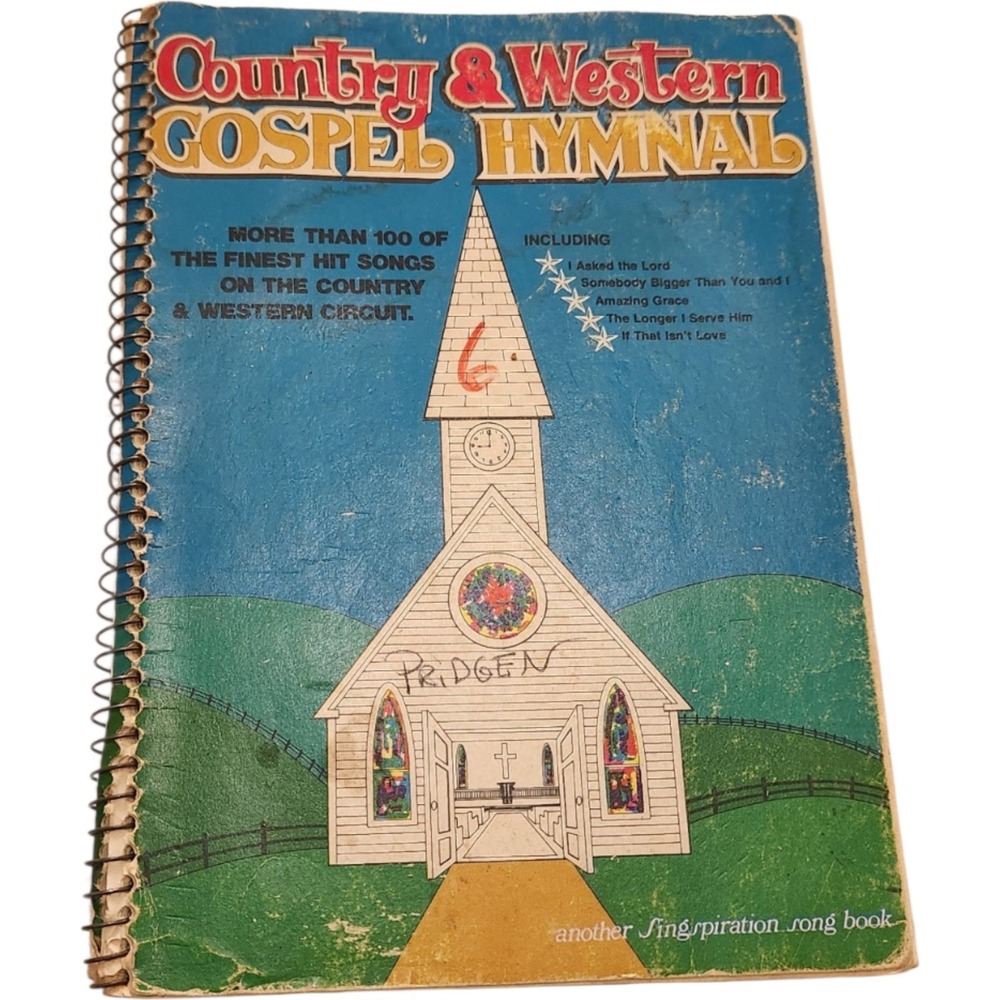 Country & Western Gospel Hymnal 1972 Fred Bock Singspiration Spiral Songbook
